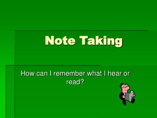Note Taking