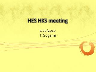 HES HKS meeting