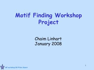 Motif Finding Workshop Project