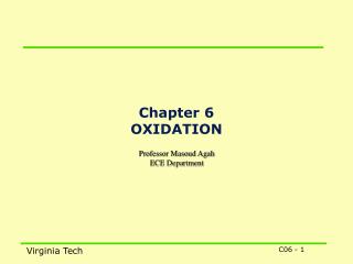 Chapter 6 OXIDATION