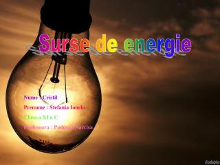 Surse de energie