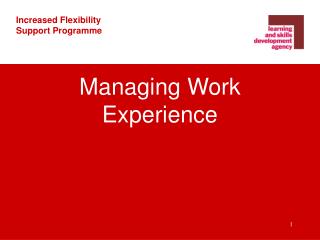 Managing Work Experience