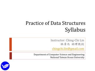 Practice of Data Structures Syllabus