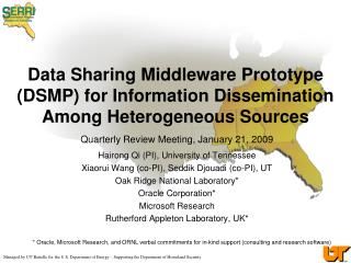 Data Sharing Middleware Prototype (DSMP) for Information Dissemination Among Heterogeneous Sources