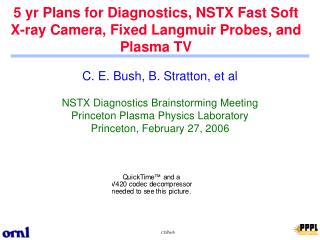 5 yr Plans for Diagnostics, NSTX Fast Soft X-ray Camera, Fixed Langmuir Probes, and Plasma TV