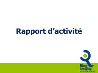 Rapport d’activité