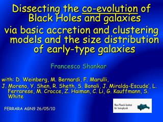 Dissecting the co-evolution of Black Holes and galaxies