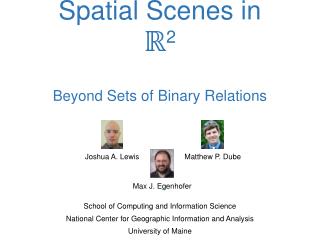 The Topology of Spatial Scenes in ℝ 2