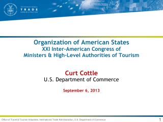 Curt Cottle U.S. Department of Commerce September 6, 2013