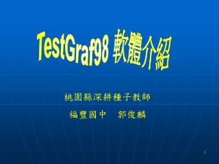 TestGraf98 軟體介紹