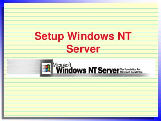 Setup Windows NT Server