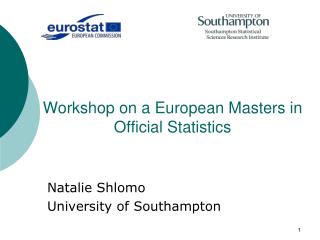 Workshop on a European Masters in Official Statistics