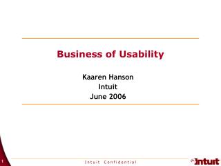 Business of Usability