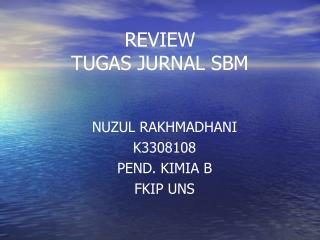 REVIEW TUGAS JURNAL SBM