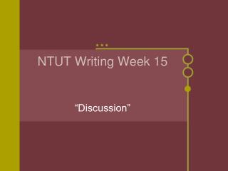 NTUT Writing Week 15