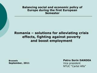Balancing social and economic policy of Europe during the first European Semester
