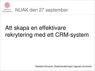 NUAK den 27 september