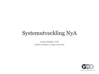 Systemutveckling NyA