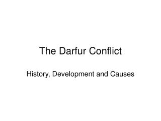 The Darfur Conflict