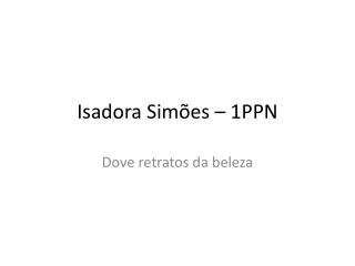 Isadora Simões – 1PPN