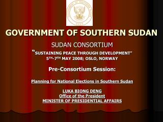 GOVERNMENT OF SOUTHERN SUDAN