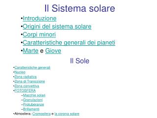 Il Sistema solare