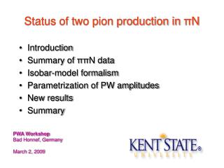 Status of two pion production in π N