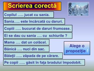 Scrierea corectă