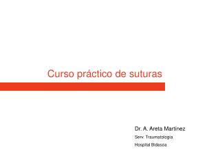 Curso práctico de suturas