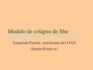 Modelo de colapso de Shu