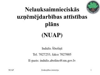 Nelauksaimnieciskās uzņēmējdarbības attīstības plāns (NUAP)