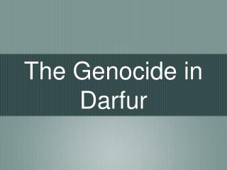 The Genocide in Darfur