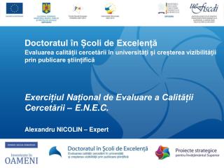 Doctoratul în Școli de Excelență