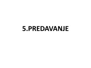 5.PREDAVANJE