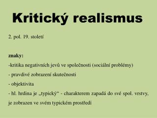 Kritický realismus
