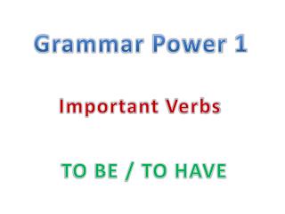 Grammar Power 1