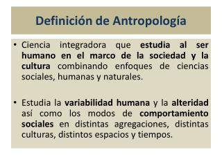 Definición de Antropología