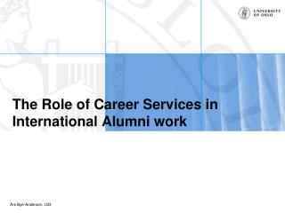 The Role of Career Services in International Alumni work