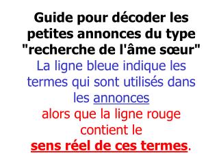 Annonces écrites par des FEMMES