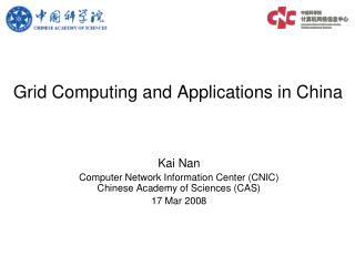 Grid Computing and Applications in China