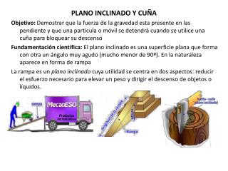 PLANO INCLINADO Y CUÑA