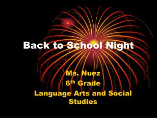 Back to School Night