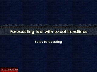 Sales forecasting using Excel