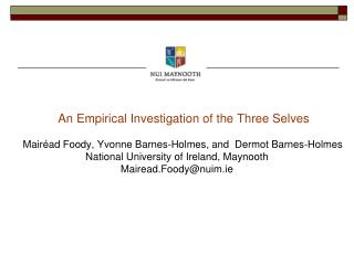 An Empirical Investigation of the Three Selves