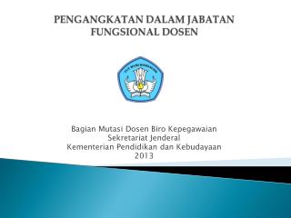 PENGANGKATAN DALAM JABATAN FUNGSIONAL DOSEN