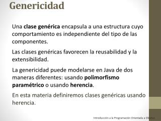 Genericidad