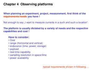 Chapter 4 Observing platforms