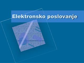 Elektronsko poslovanje