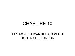 CHAPITRE 10
