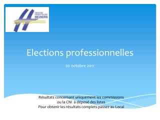 Elections professionnelles